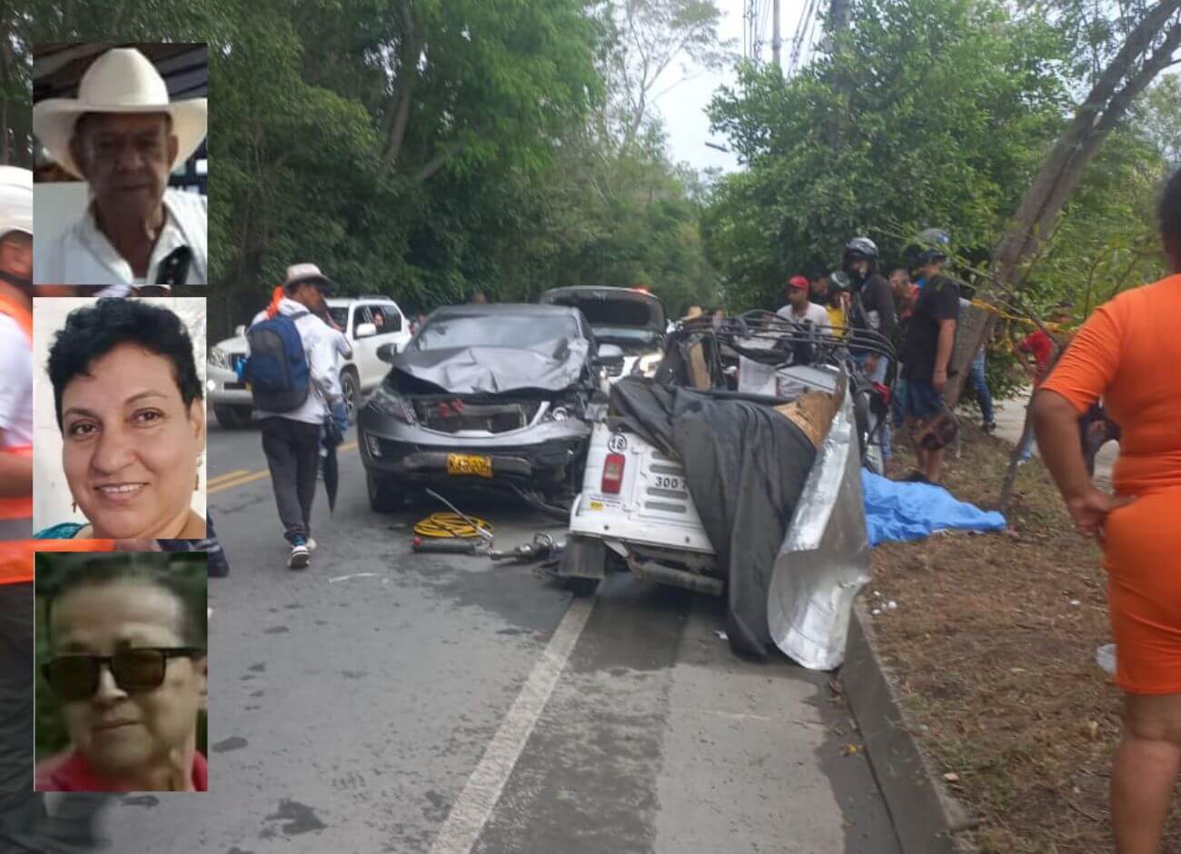 Tres muertos en Santa Fe de Antioquia por choque de motocarro y camioneta