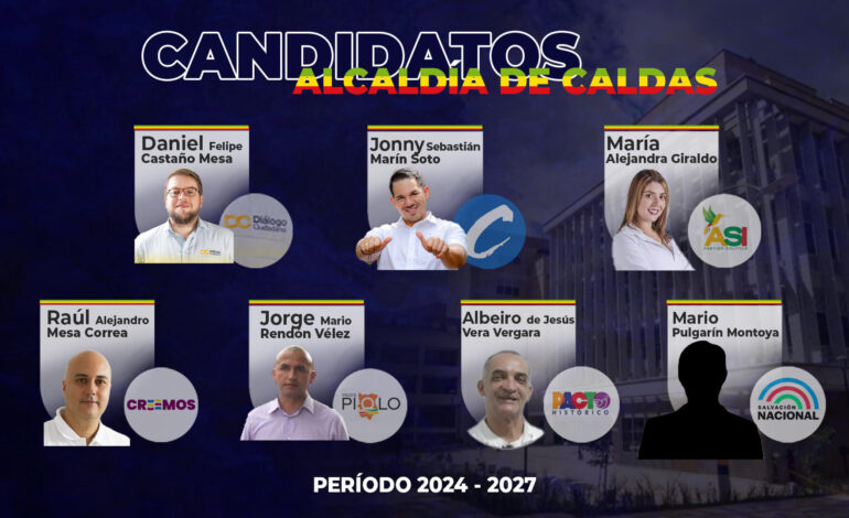 Ocho candidatos listos para las elecciones de Alcaldía en Caldas (Ant)