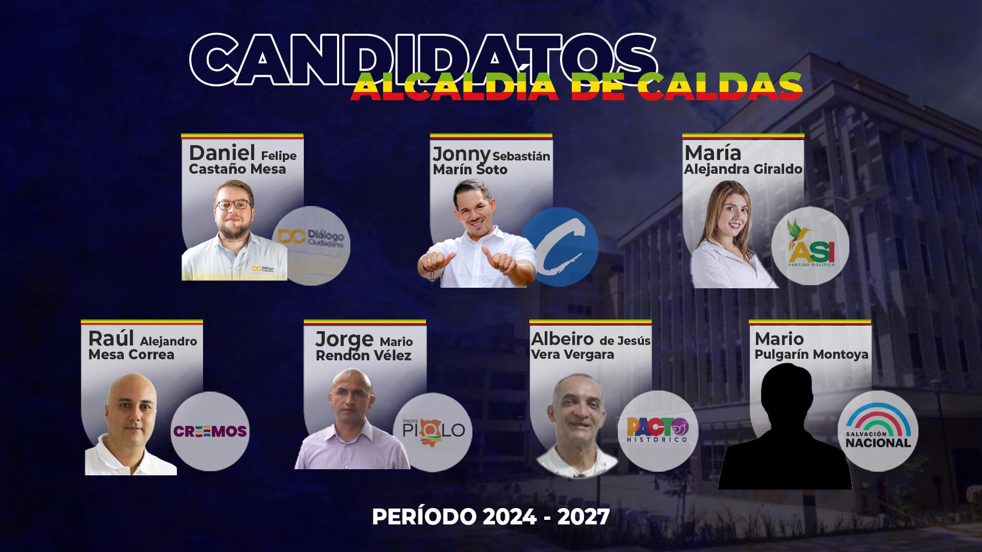 Ocho candidatos listos para las elecciones de Alcaldía en Caldas (Ant)