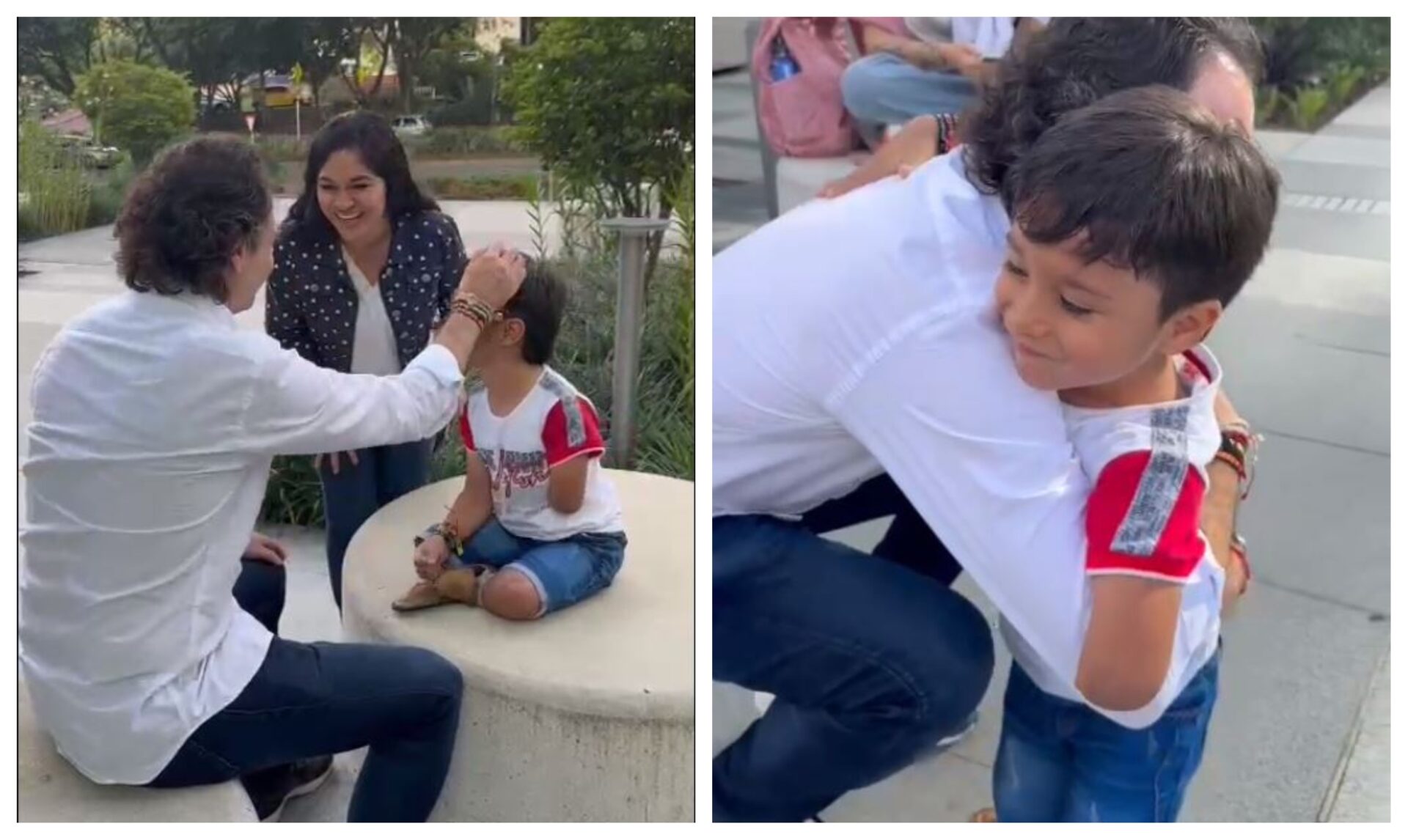 ¡Un emotivo encuentro!: Fico se encontró, conversó y abrazó a un niño que quería verlo