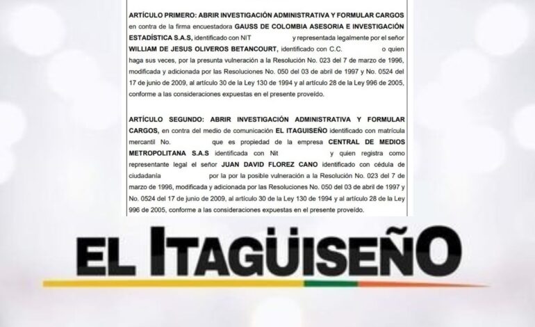 Le abren proceso a medio El Itagüiseño por presuntas irregularidades con encuestas