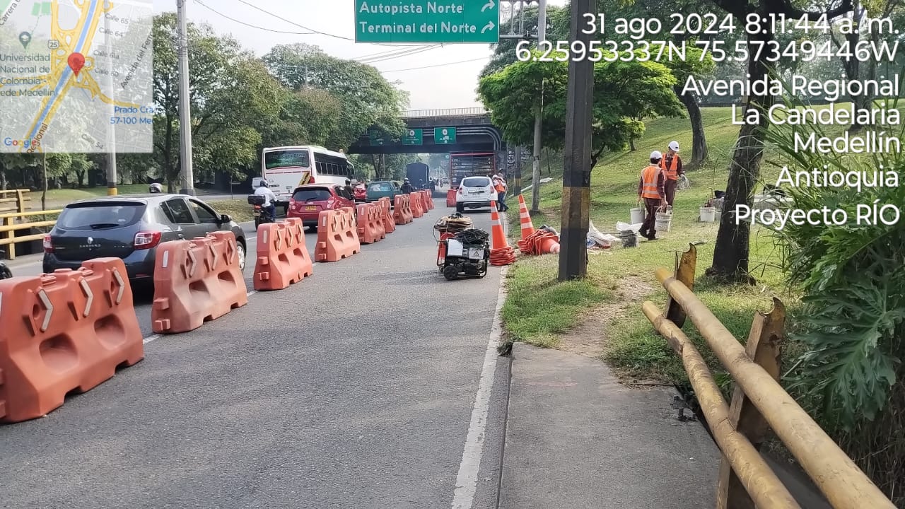 Harán cierres en la avenida Regional para fortalecer el saneamiento del río Medellín