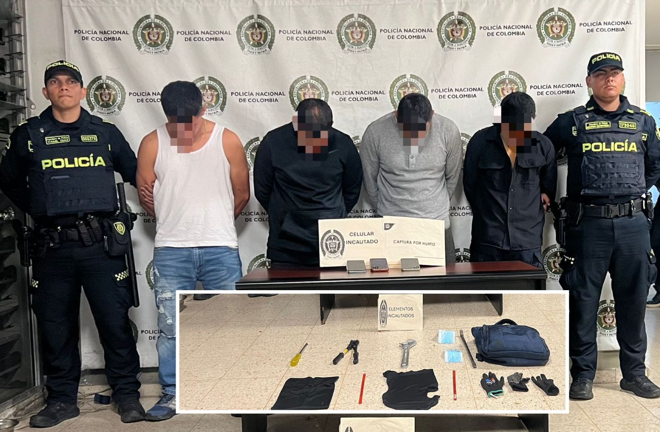 Capturan a cuatro presuntos apartamenteros tras intento de hurto en Envigado
