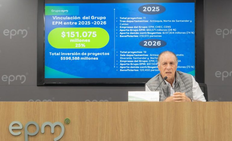 Mediante obras por impuestos, EPM invertirá en 19 proyectos que beneficiarán a 12.000 personas
