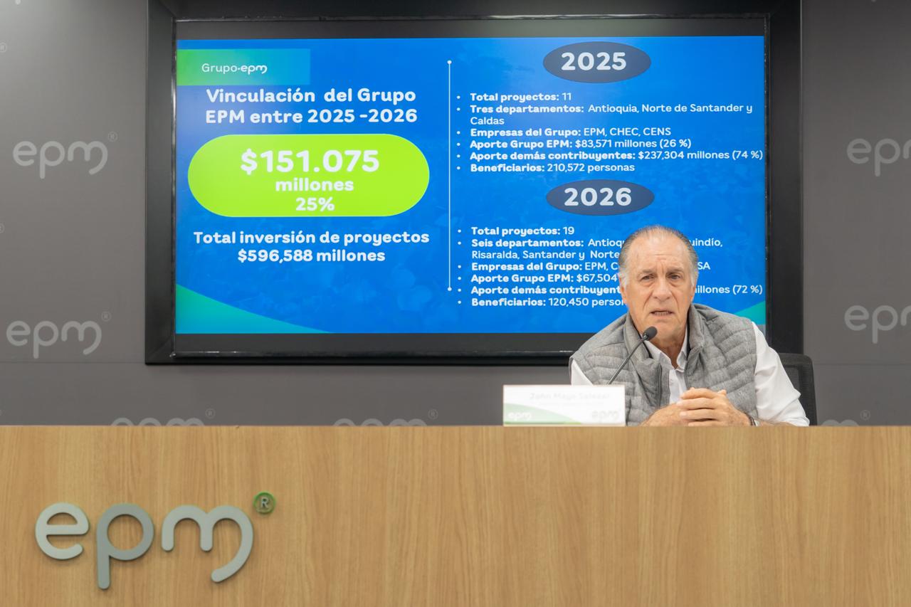 Mediante obras por impuestos, EPM invertirá en 19 proyectos que beneficiarán a 12.000 personas