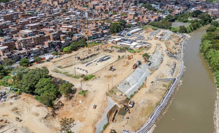 Parque Primavera Norte tiene un avance del 30% en sus obras: trabajan sobre la protección del río Medellín
